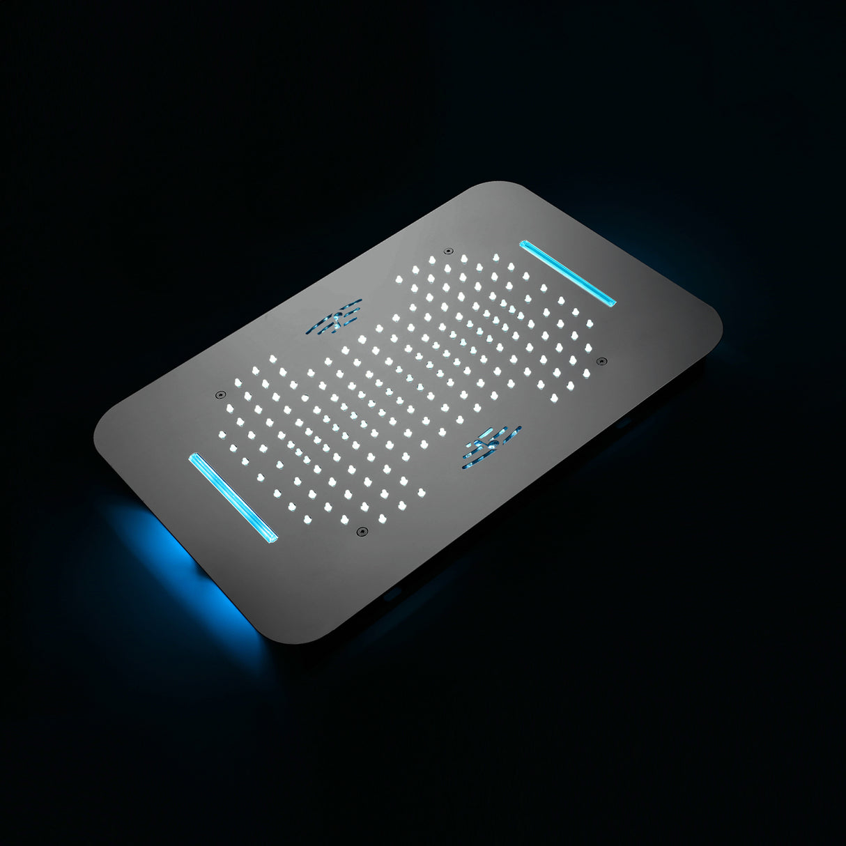 NEBRASKA| 23"Ceiling Mounted Complete Thermostatic LED Music Shower System 4 Body Jets