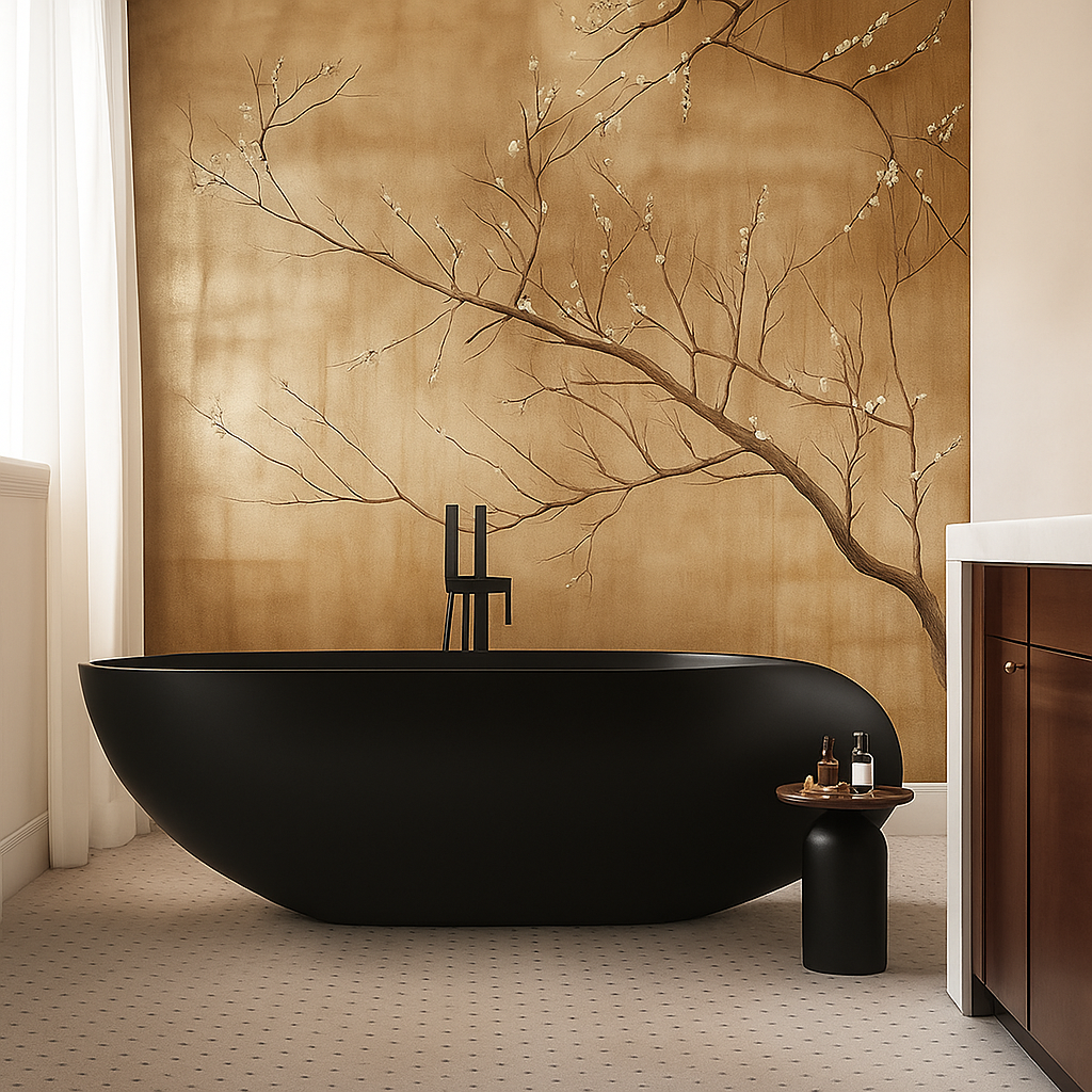 CLASOPY|70" FREE STANDNING BATHTUB SOLID SURAFCE STONE RESIN SOAKING TUB