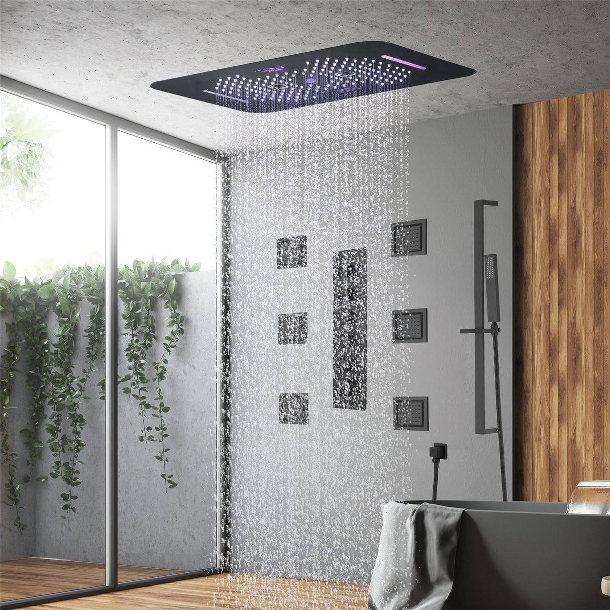 RENO| 23" Ceiling Mounted Complete LED Music Shower System