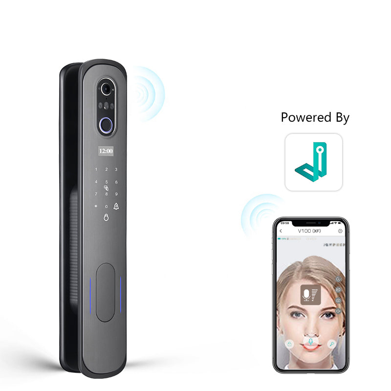 VOICE| 3D Face recognition smart door lock with video intercom feature biometric fingerprint smart door lock