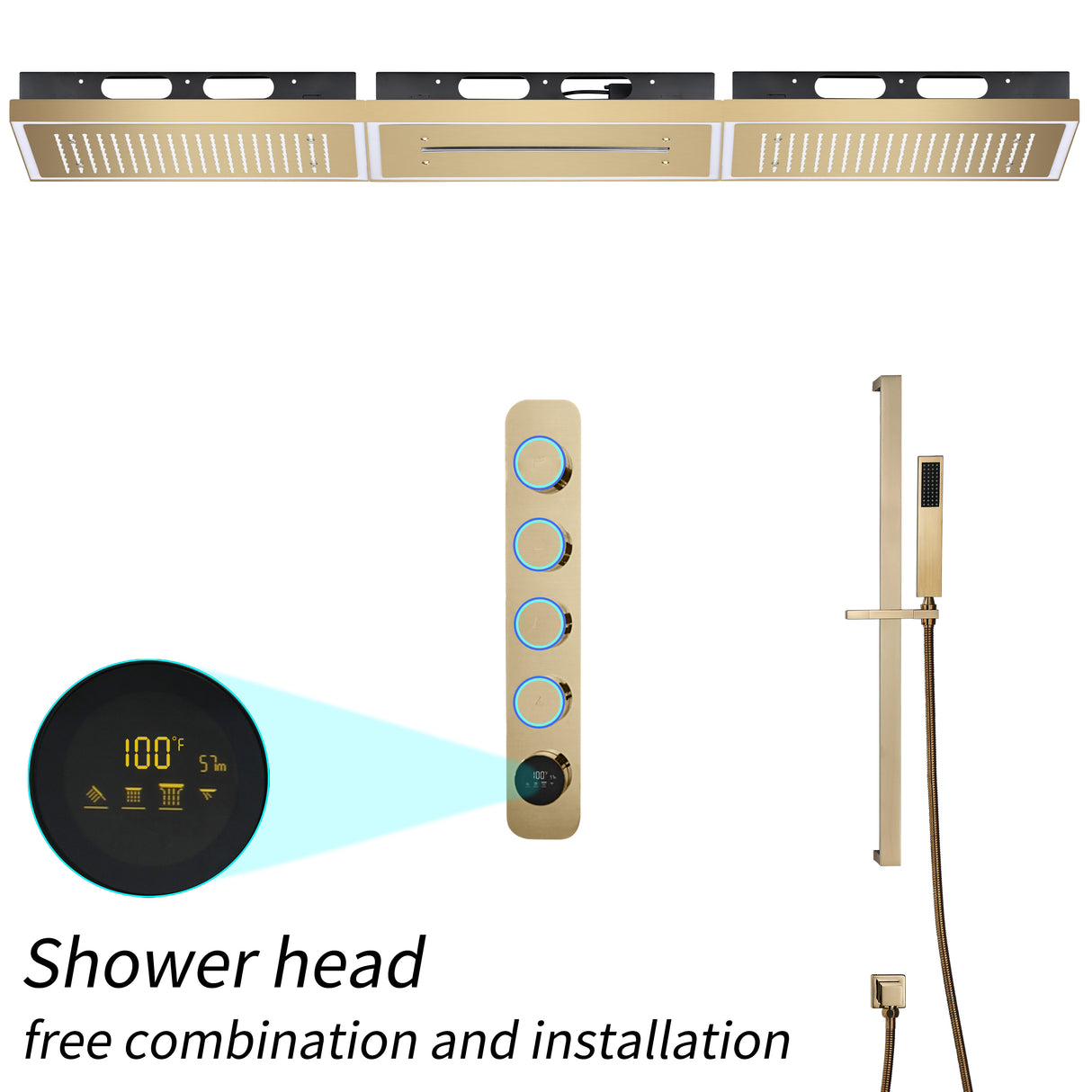 AURA| 47" COMPLETE LUXURY SHOWER SYSTM