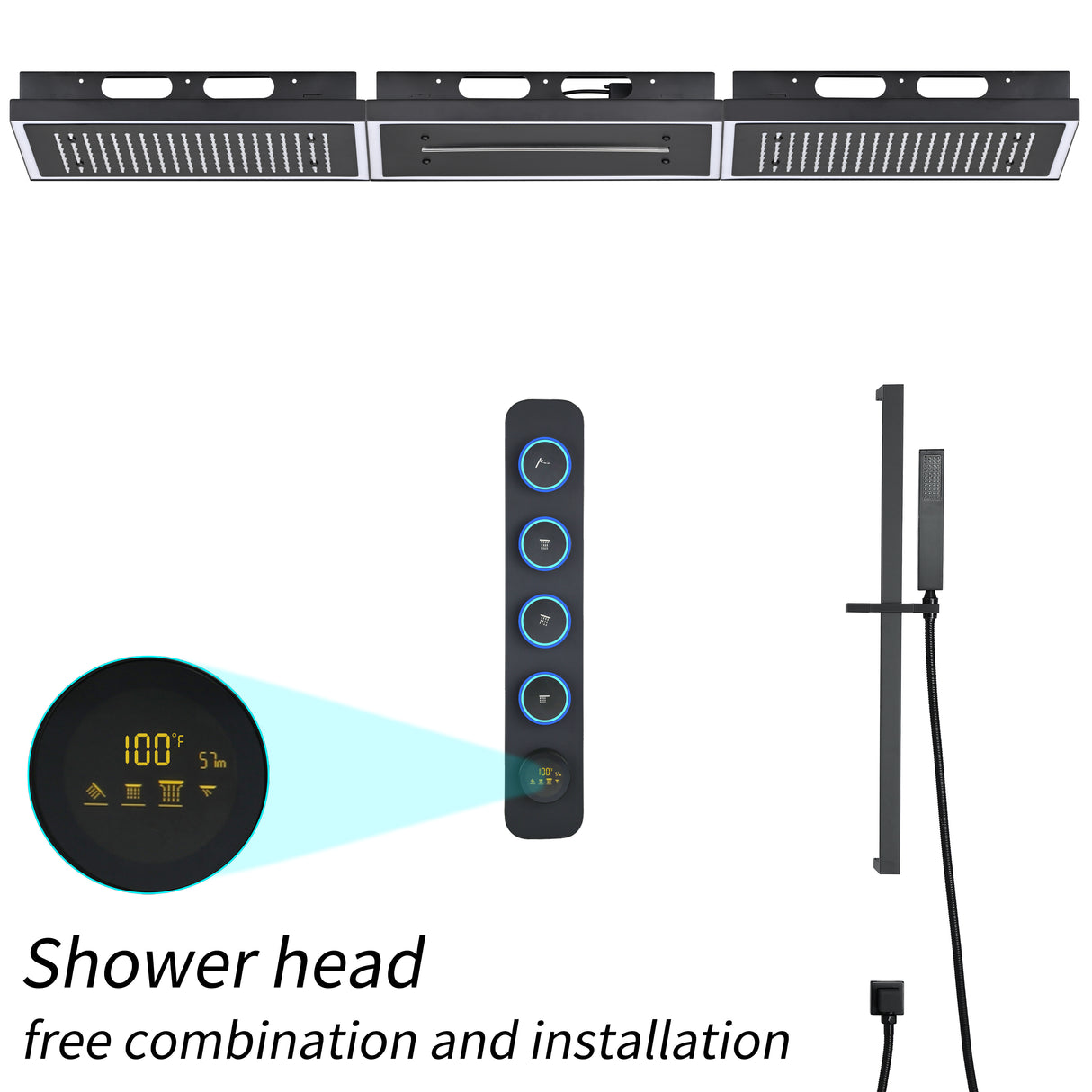 AURA| 47" COMPLETE LUXURY SHOWER SYSTM