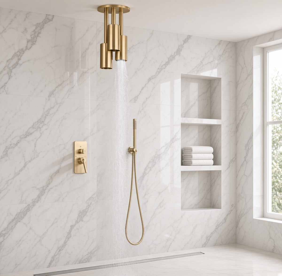 ATHENA|COMPLETE RAINFALL WATERFALL SHOWER SYSTEM