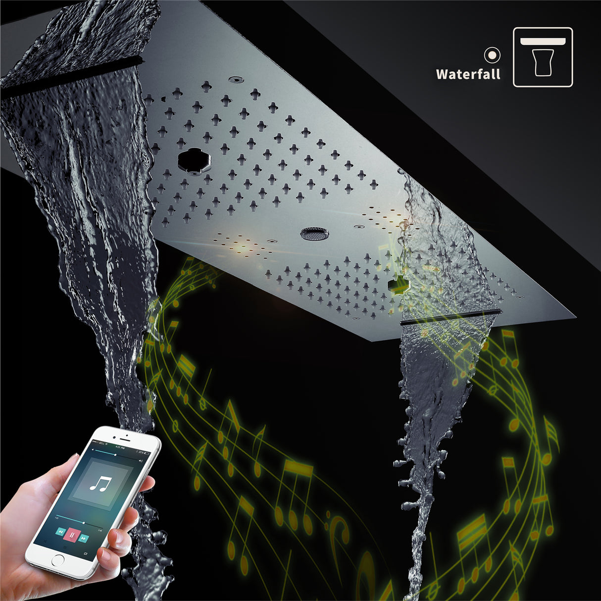 AVALANCHE|36IN COMPLETE SHOWER SYSTEM 6 FUNCTIONS DIGITAL VALVE