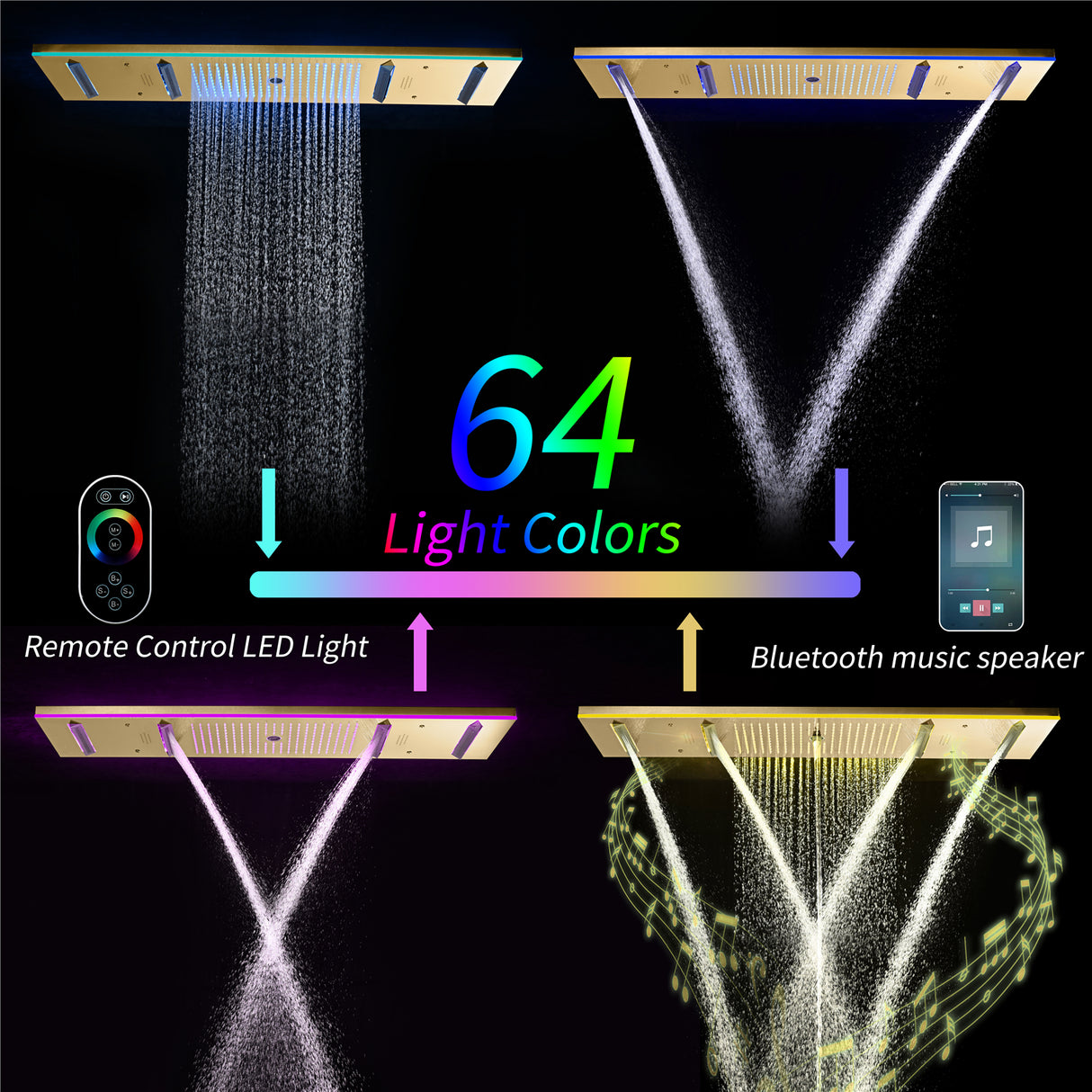 ALLURE|47" COMPLETE LUXURY SHOWER SYSTEM