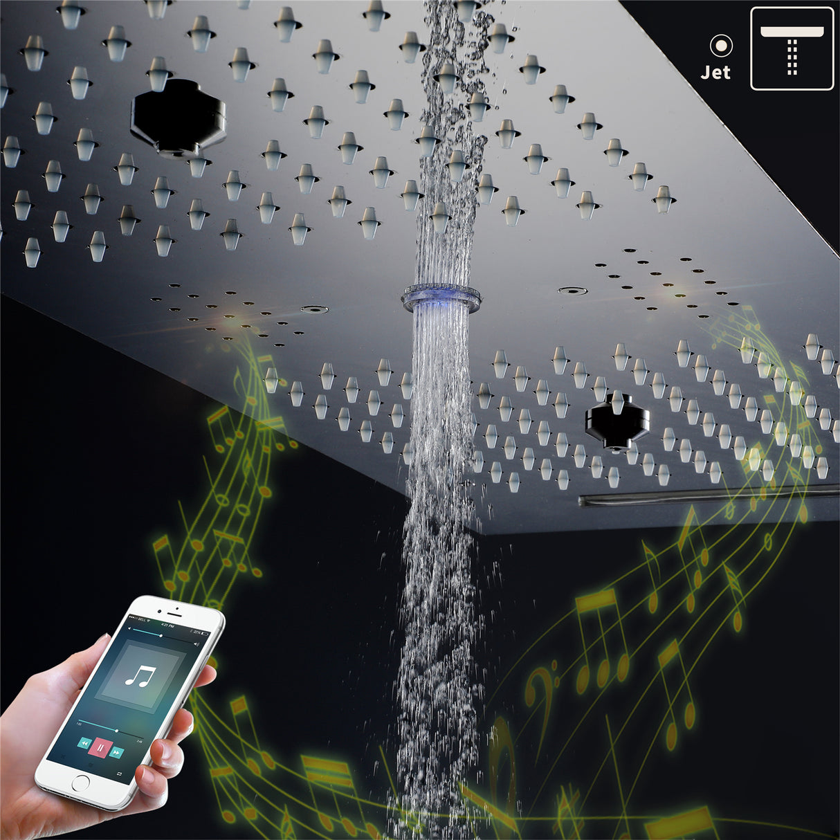 AVALANCHE|36IN COMPLETE SHOWER SYSTEM 6 FUNCTIONS DIGITAL VALVE