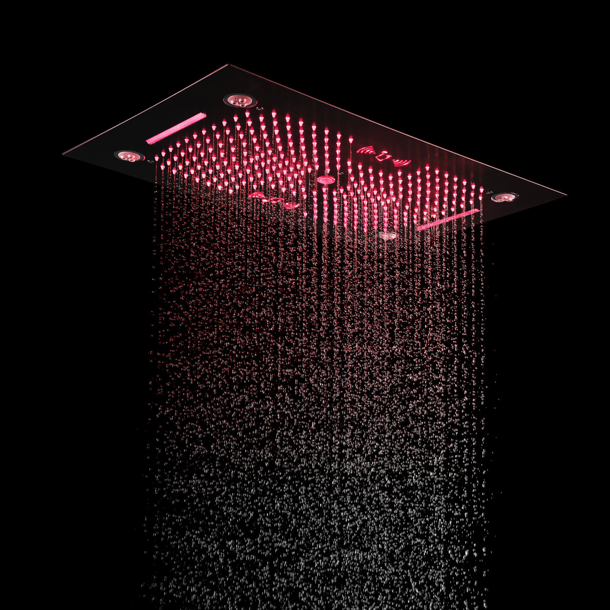 HAVASU| 28" COMLETE LED MUSIC  SHOWER SYSTEM RAINFALL WATERFALL 6 BODY JETS SHOWER SET