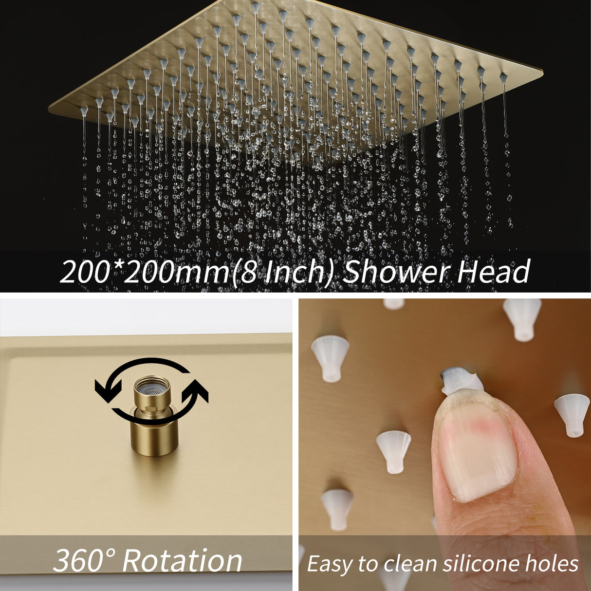 AROMA|47"COMPLETE LUXURY RAINFALL WARERFALL SHOWER SYSTEM LED MUSIC SHOWER SYSTEM