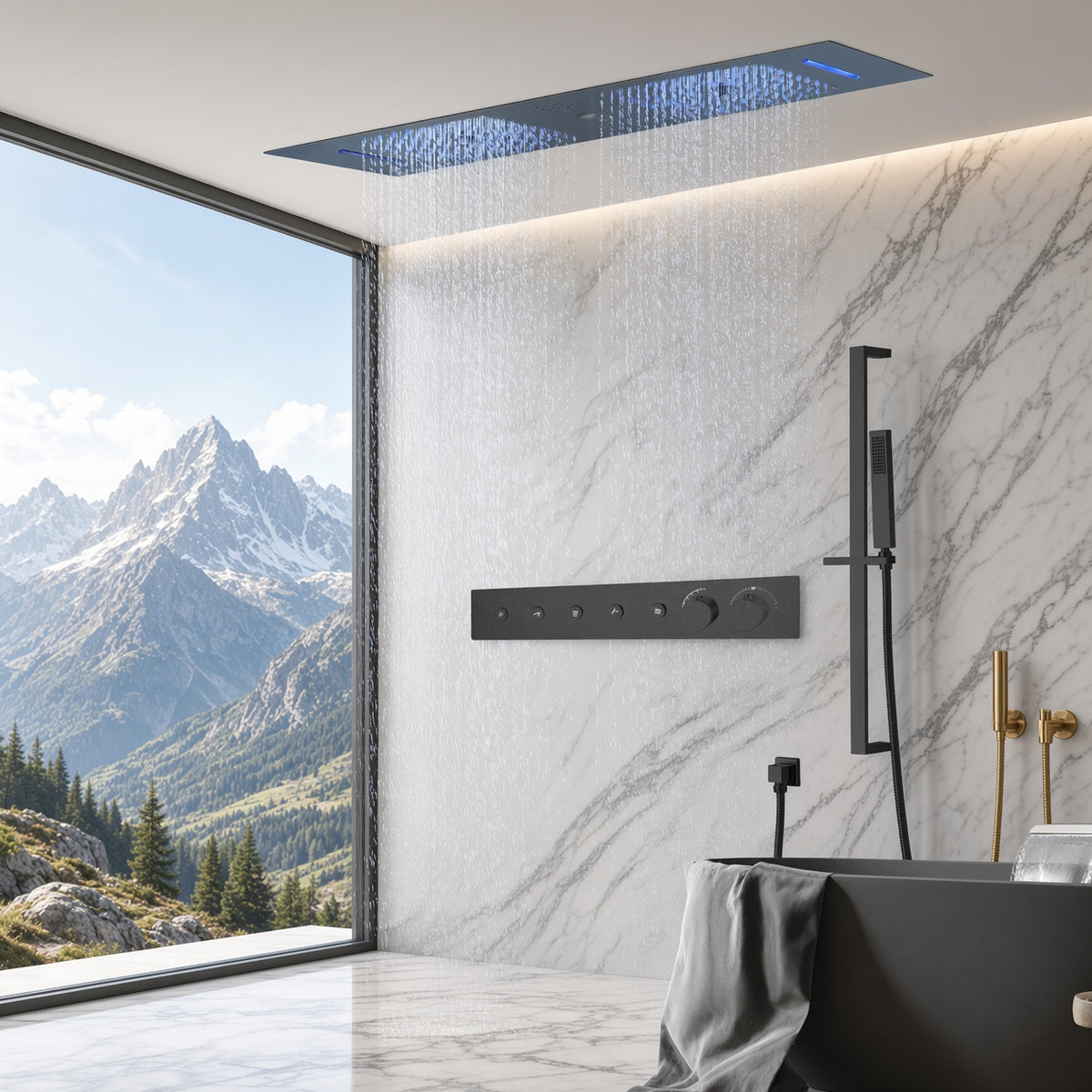 PRESTIGE| 36" Ceiling Complete Luxury LED Music shower