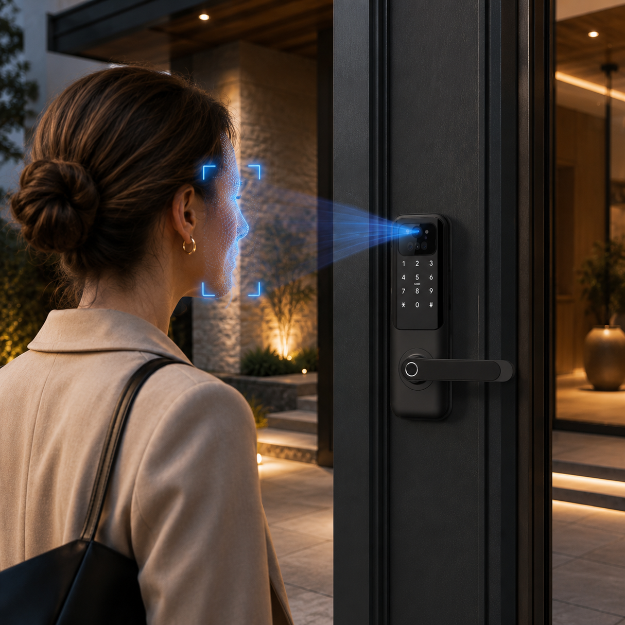 BRIDGE|US STANDARD SINGLE LATCH SMART DOOR LOCK WITH VIDEO CALLING FEATURE