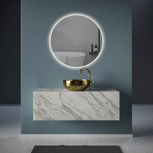 Circle Smart LED Bathroom Mirror Built-in TV screen Android Wi-Fi Bluetooth Intelligent bathroom mirror