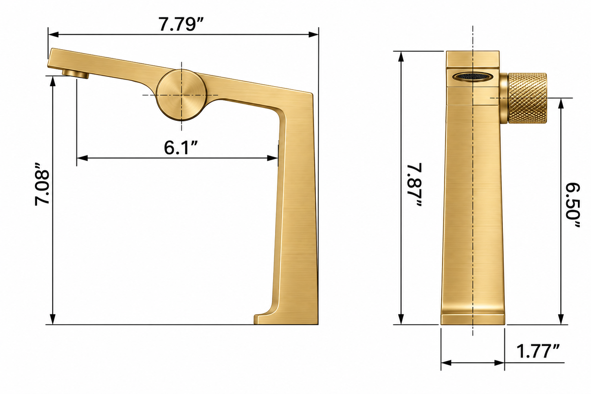 FLORA|LUXURY MODERN SIGNLE HOLE BATHROOM FAUCET