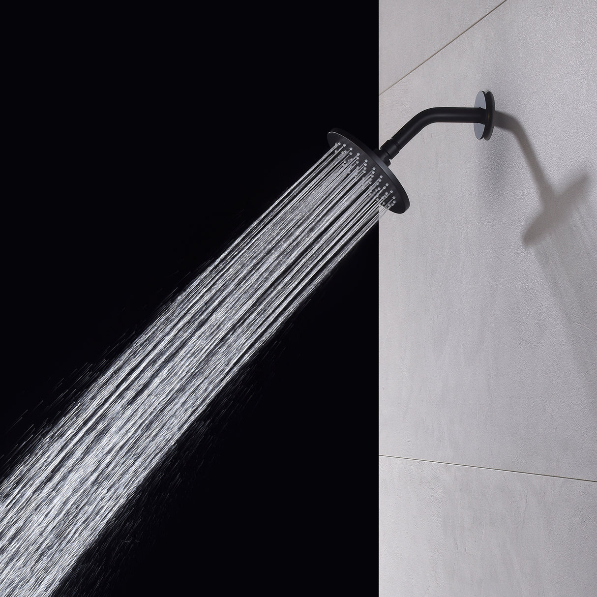 FUSION|COMPLETE CEILING MOUNT RAINFALL SHOWER SYSTEM WITH BODY JETS WALL MOUNT SHOWERHEAD