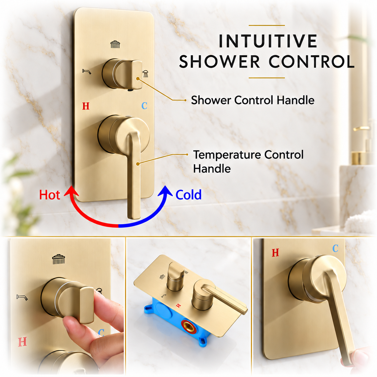 ATHENA|COMPLETE RAINFALL WATERFALL SHOWER SYSTEM