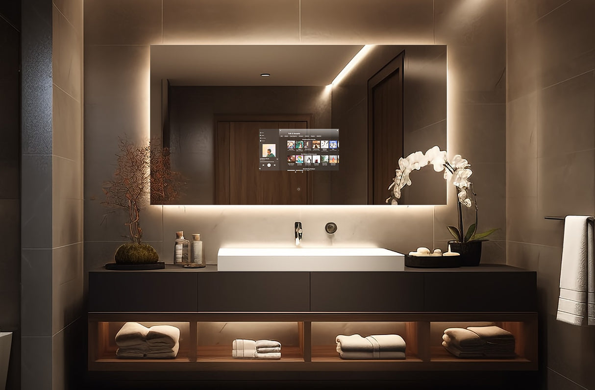 Iris | smart Bathroom Led Mirror Built-in Screen Bathroom Mirror