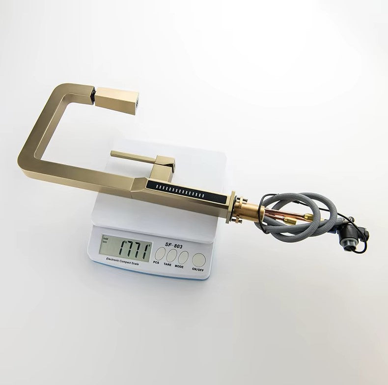 IZELA|Kitchen Faucet with Pullout Spray Head Digital Display Kitchen Faucet
