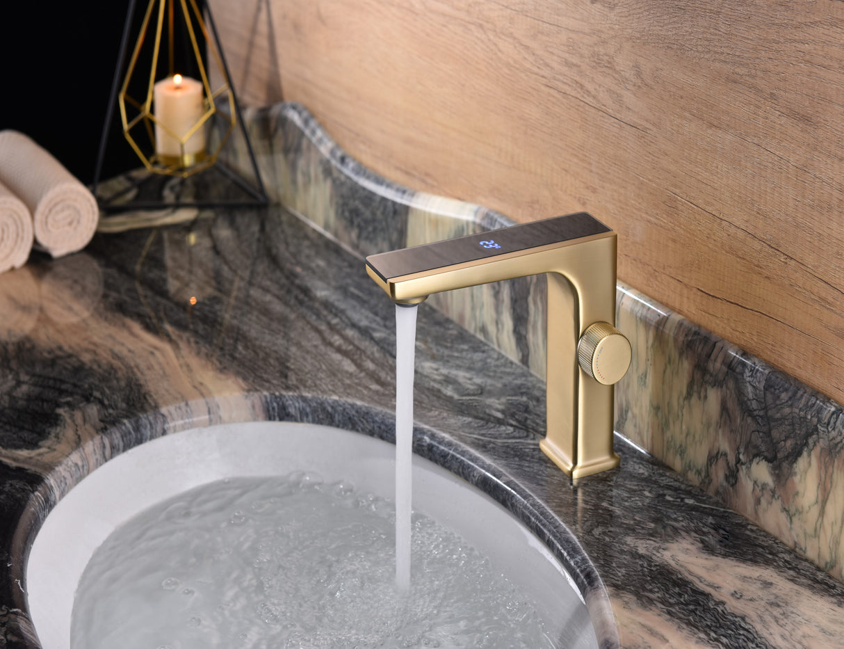 LARA| SINGLE HOLE BATHROOM FAUCET WITH DIGITAL DISPLAY