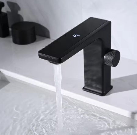 LARA| SINGLE HOLE BATHROOM FAUCET WITH DIGITAL DISPLAY