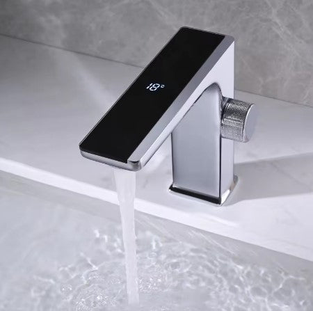 LARA| SINGLE HOLE BATHROOM FAUCET WITH DIGITAL DISPLAY
