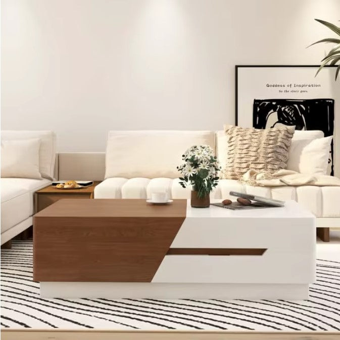 LAVEEN|LUXURY MODERN COFFE TABLE WITH STORAGE EXTENDABLE COFFE TABLE