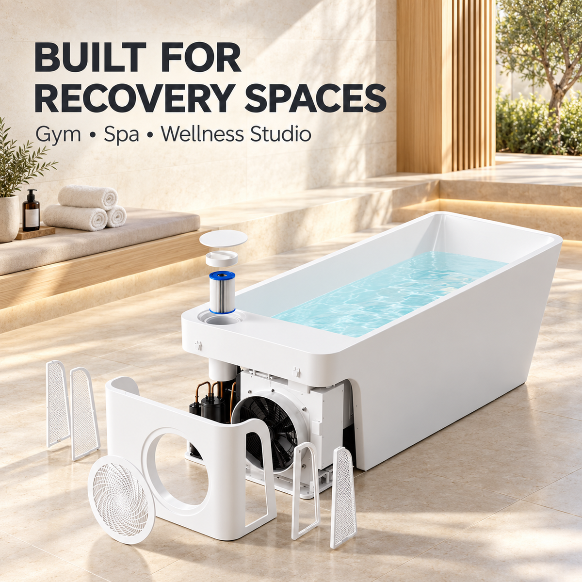 Frost| Smart All-in-One Cold Plunge Tub with Built-In Chiller, Filtration & App Control