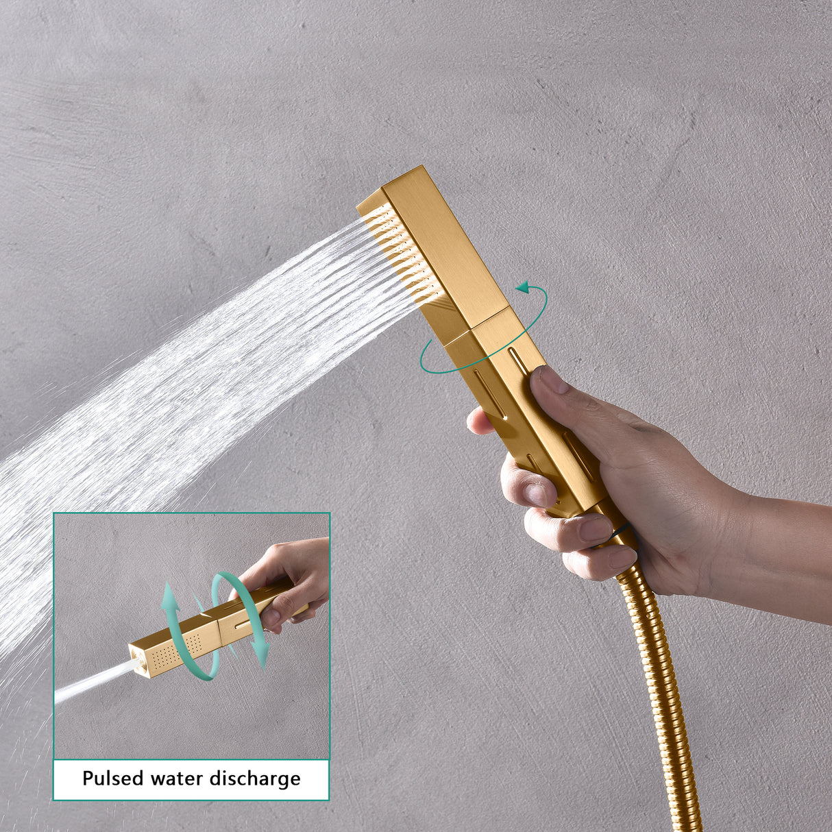 SEVILLE|36" X 16" COMPLETE SHOWER SYSTEM RAINFALL WATERFALL SHOWER SET