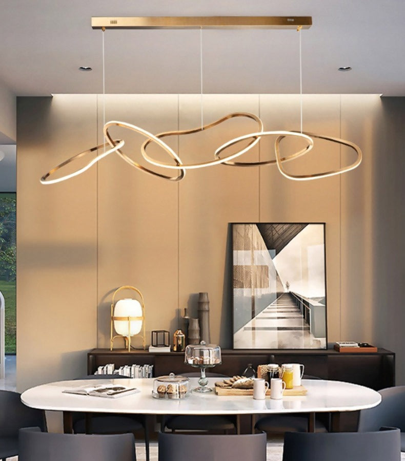 MANI|47" MODERN CEILING MOUNT CHANDELIER CEILING LIGHT FIXTURE
