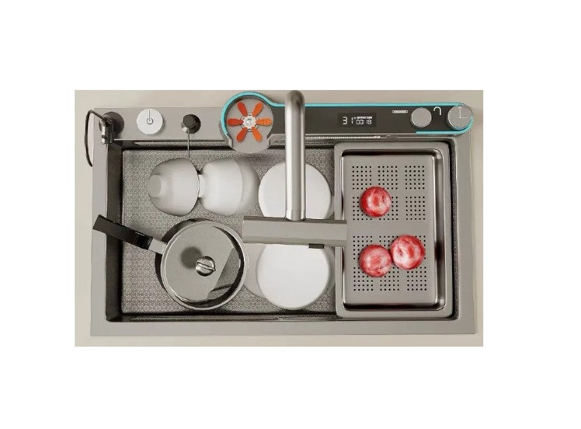 MERSA| Complete Workstation Kitchen Sink with Digital Display Cup Rinser