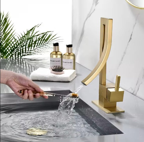 NERMEEN|SILNGLE LEVER LUXURY BATHROOM BASIN FUACET