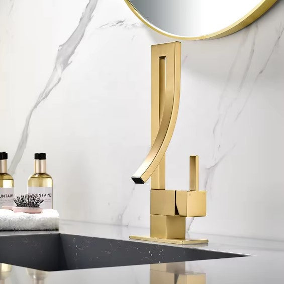 NERMEEN|SILNGLE LEVER LUXURY BATHROOM BASIN FUACET