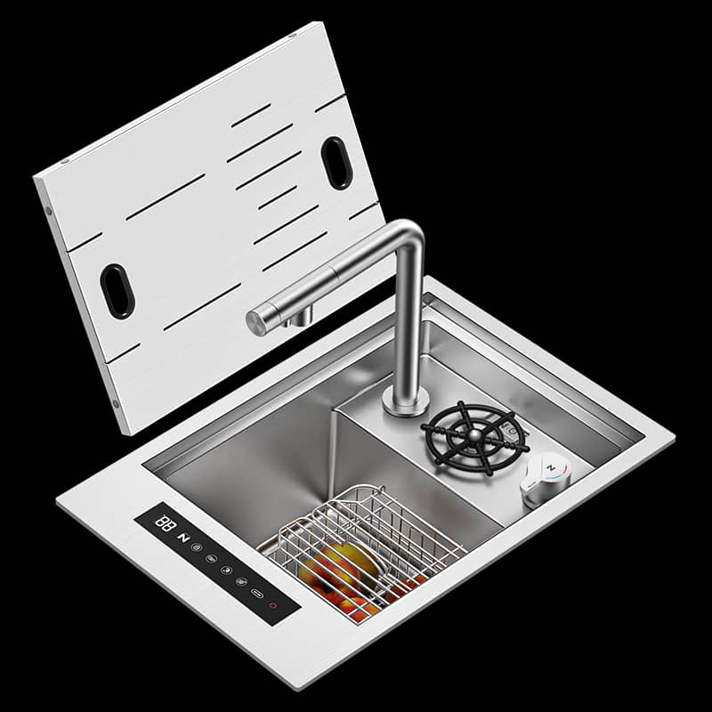 NIX21|21" COMPLETE KITCHEN SINK HYDRO PURFICATION KITCHEN SINK CUP RINSER SINK