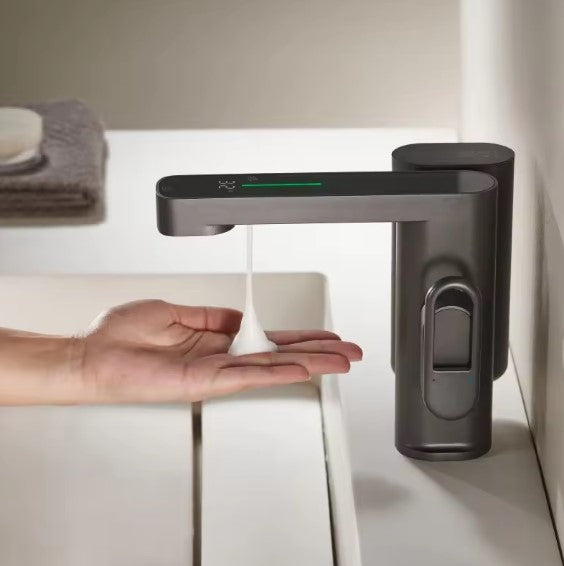 NOV|SMART BATHROOM FAUCET WITH DIGITAL DISPLAY SOAP DISPNSER BASIN FAUCET