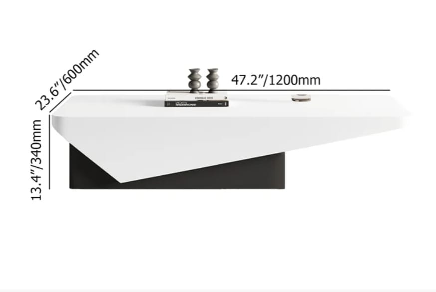 RAPHINA| Stylish Design Coffee Table 47" Black and White Coffee Table with Storage Coffee Table
