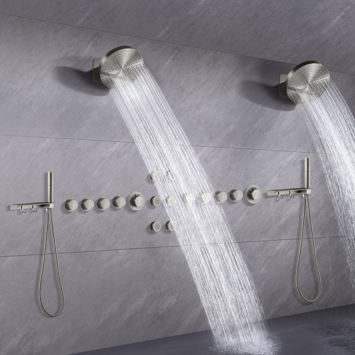 RITA|COMPLETE LUXURY WALL MOUNTED DUAL SHOWEREAHD SYSTEM