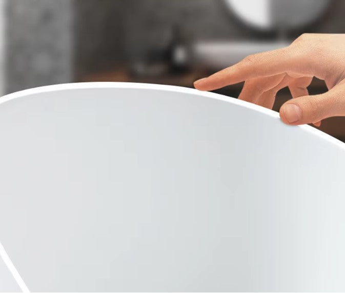 SLATE|74"FREE STANDNING BATHTUB SOLID SURAFCE STONE RESIN  SOAKING TUB