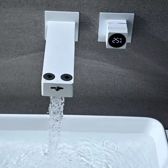 SPA|DIGITAL DISPLAY BATHROOM FAUCET WALL MOUNTED FAUCET WITH3 FUNCTIONS FAUCET