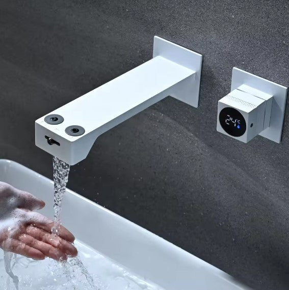 SPA|DIGITAL DISPLAY BATHROOM FAUCET WALL MOUNTED FAUCET WITH3 FUNCTIONS FAUCET