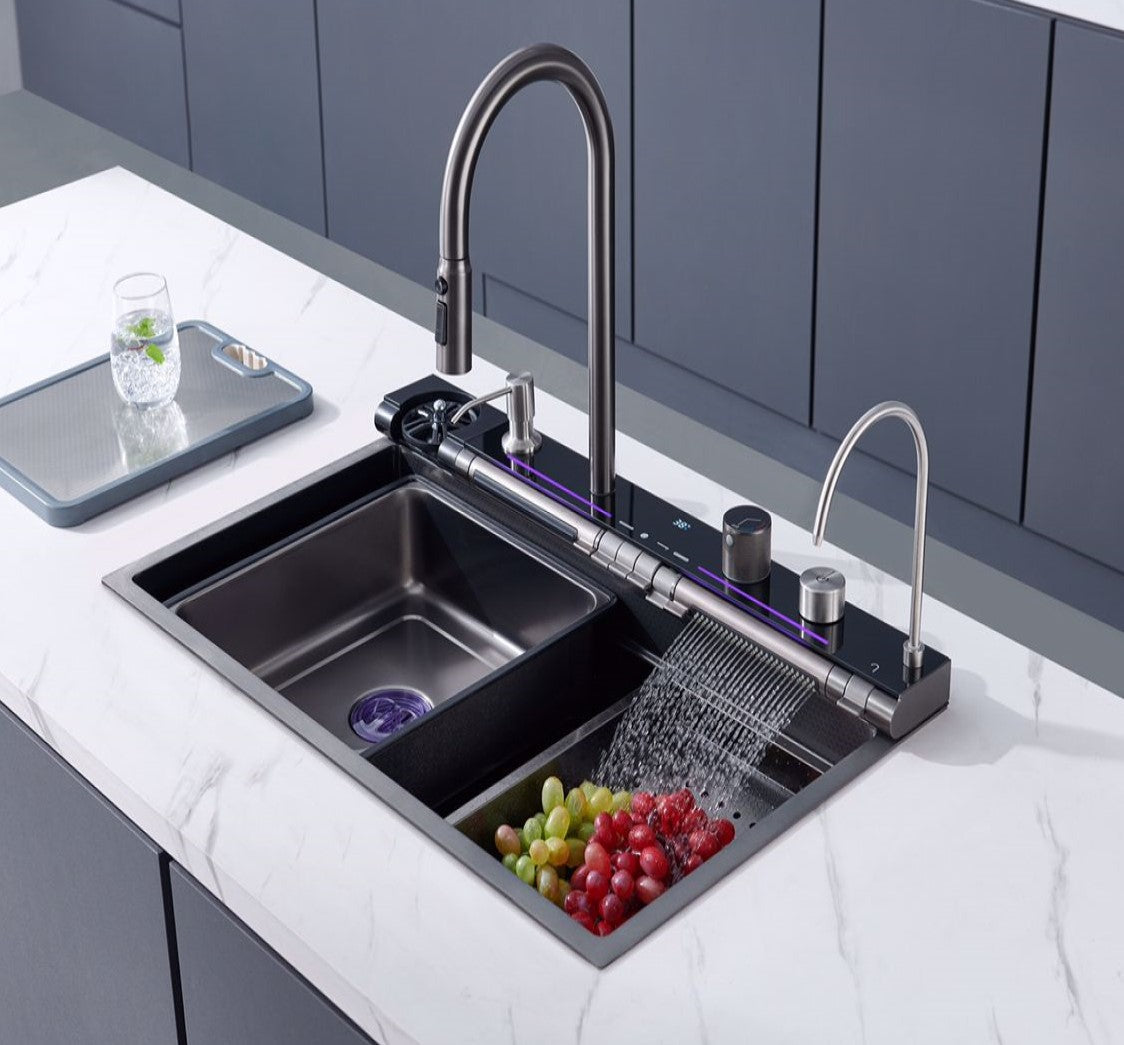 SURFACE|29.5" COMPLETE WORKSTATION KITCHEN SINK CUP RINSER KITCHEN SINK