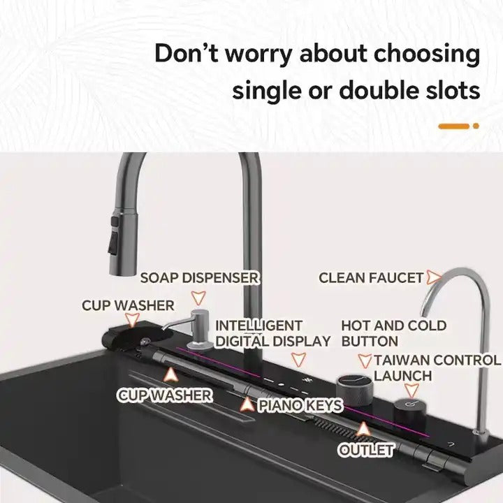 SURFACE|29.5" COMPLETE WORKSTATION KITCHEN SINK CUP RINSER KITCHEN SINK