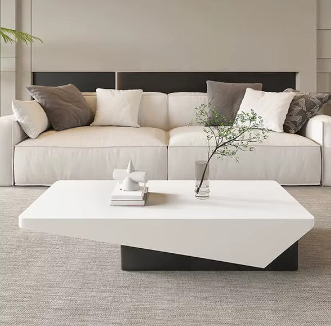 RAPHINA| Stylish Design Coffee Table 47" Black and White Coffee Table with Storage Coffee Table