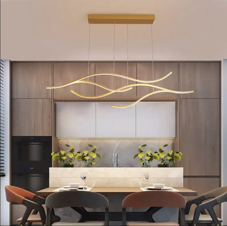 LAVA|MODERN 4 LED LIGHTS CEILING MOUNT CHANDELIER GOLD OR BLACK