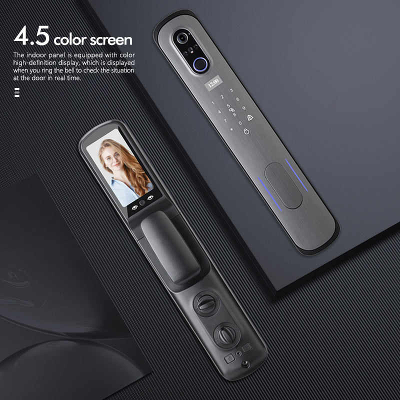 VOICE| 3D Face recognition smart door lock with video intercom feature biometric fingerprint smart door lock