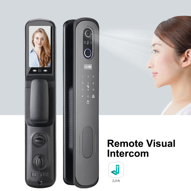 VOICE| 3D Face recognition smart door lock with video intercom feature biometric fingerprint smart door lock