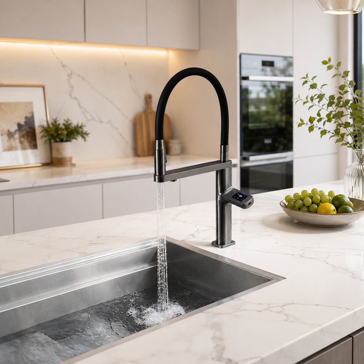 ARIAS| Touch Single Hole Kitchen Faucet Digital Display and Sensor