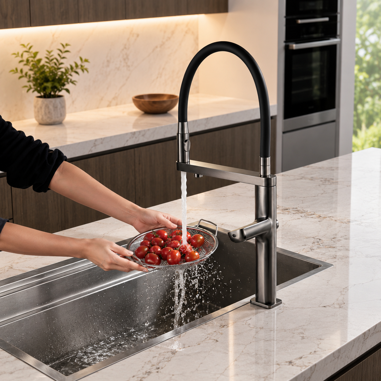 ARIAS| Touch Single Hole Kitchen Faucet Digital Display and Sensor