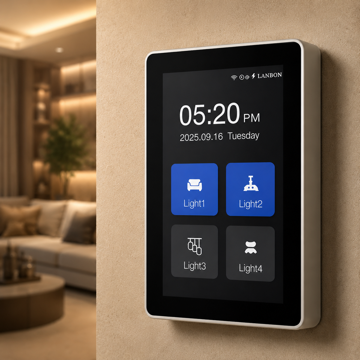 Wall LCD Light Switch Glass touch Screen Light Switch 6 in 1 1/2/3/4 Gang Curtain and Roller Blind Control Switch