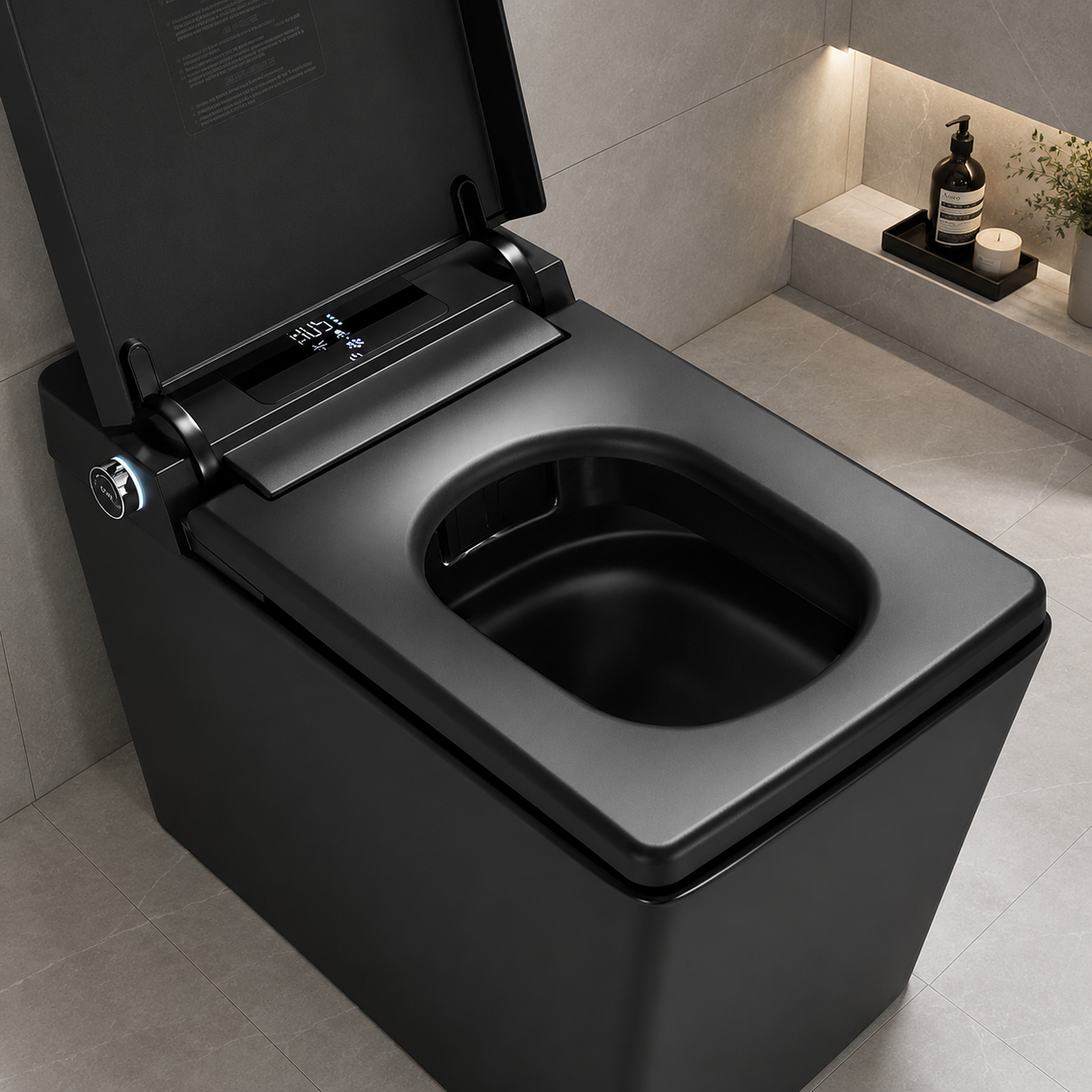 AVINDI| Smart One-Piece Toilet Square Shape Luxury Resort Style Floor Mounted Remote Control Smart Toilet