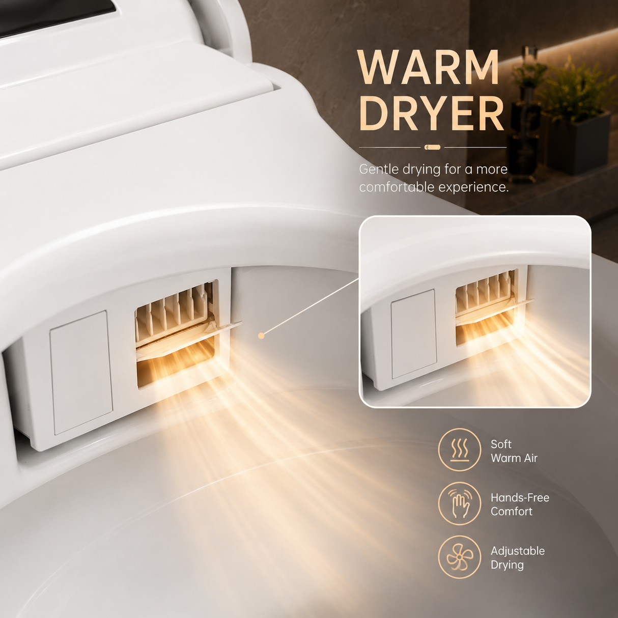 AVINDI| Smart One-Piece Toilet Square Shape Luxury Resort Style Floor Mounted Remote Control Smart Toilet