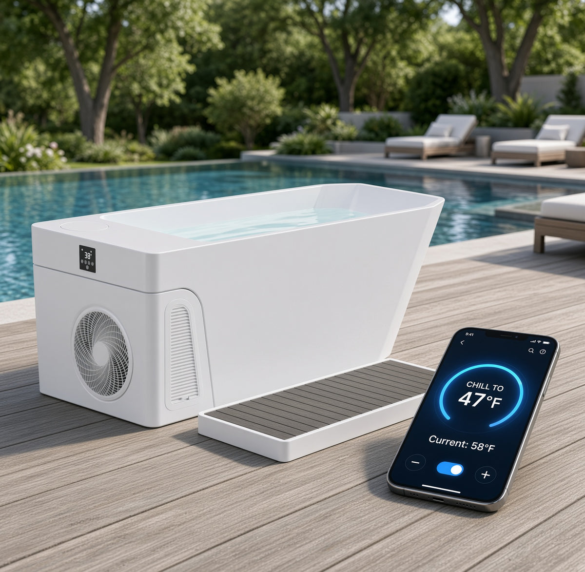 Frost| Smart All-in-One Cold Plunge Tub with Built-In Chiller, Filtration & App Control