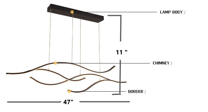 LAVA|MODERN 4 LED LIGHTS CEILING MOUNT CHANDELIER GOLD OR BLACK